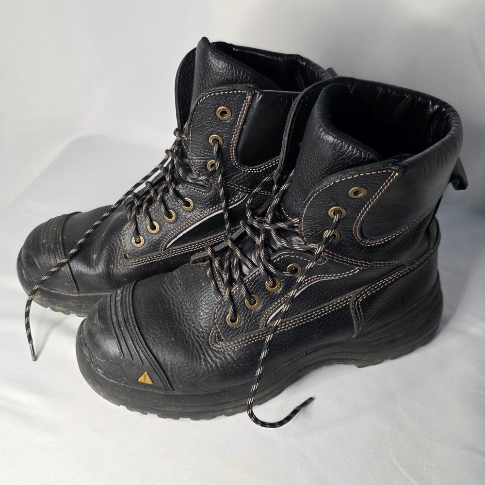 Men's BEST SHOES Black Work Boots Size 10.5